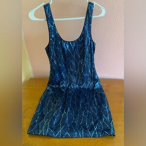 Sequin Women’s Size M Bodycon Dress Green Blue Club Party Mermaid